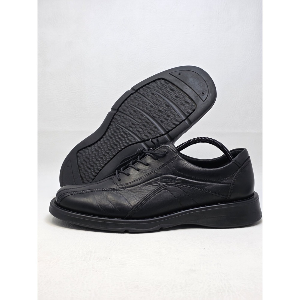Venturini For Mens Black Leather Shoes Made In Italy Size 10.5 M Pre-owned